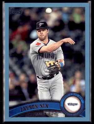 2011 Topps Walmart Blue Border Jayson Nix Blue Jays US33 - Image 1 of 2