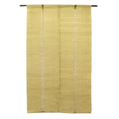 MADE IN JAPAN HANDMADE Artisanal 100% Linen  Traditional Japanese Noren - Yellow - Image 1 of 4