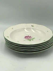Herend VTG Tertia Aster Set Of 6 Soup Bowls 10” Hand-Painted Signed .Hungarian - Picture 1 of 7