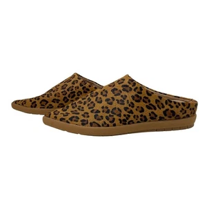 Vision Quest Babouche Mules Leopard Print Calf Hair Leather Women’s Size 40 - Picture 1 of 10