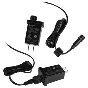 2-Pack 12V 1A 12W Power Supply w/ Extension Cord, IP44 Raintight LED Transformer - Picture 1 of 11