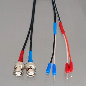 Dual BNC to Clamp Bar Terminal Coaxial Signal Cable For GE Ultrasonic Flow Meter - Picture 1 of 5