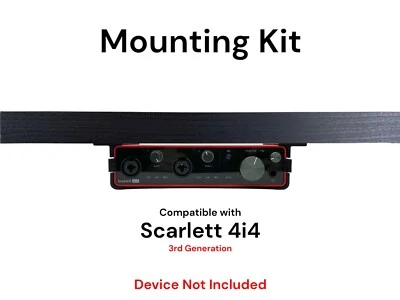 Desk Mount Kit for Focusrite Scarlett 4i4 (3rd Gen) - Under Desk Mount Brackets - Image 1 of 4