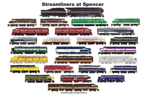Majarillo laminado Streamliners at Spencer 11""x17"" Andy Fletcher - Imagen 1 de 1