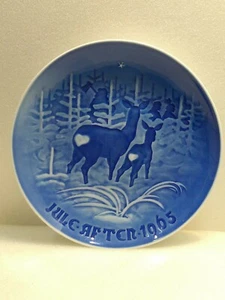 B & G / Copenhagen Porcelain ~I SKOVEN FOR JUL ~1965 ~7 1/4" Christmas Plate - Picture 1 of 3