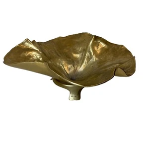 Vintage 1948 Oskar J.W. Hansen Lotus Leaf Sculpture Bowl w/ Original Stand - Picture 1 of 16