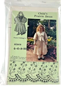 Prairie Sewing Company Pattern Child's Prairie Dress Sizes 4, 6, 8, 10 - Picture 1 of 6