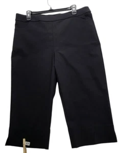 Alfred Dunner Capri Pants Women 12 Solid Stretch Classic Fit P426 - Picture 1 of 8