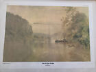 Vintage Paul Sawyier Print "train At High Bridge" Limited Edition Coa Kentucky