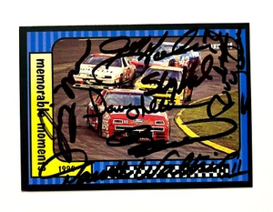 Allison, Gordon, Elliott, Waltrip, Marlin, Yates NASCAR Maxx Autographed Signed - Picture 1 of 10