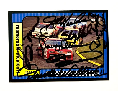 Allison, Gordon, Elliott, Waltrip, Marlin, Yates NASCAR Maxx autografiado firmado Foto 1 de 4