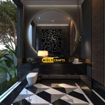 High-Quality White Marble Inlay Flooring Tiles for Luxury Homes and Spaces - Image 1 of 4