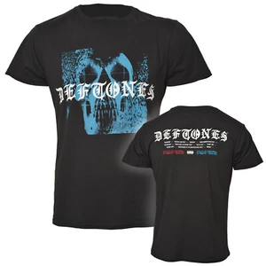 Deftones T Shirt Static Skull Official Black New - Picture 1 of 49