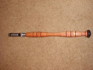 Vintage Solid 19" Wooden Handle for Boat Rod - ID 20mm Ferrule - Picture 1 of 5
