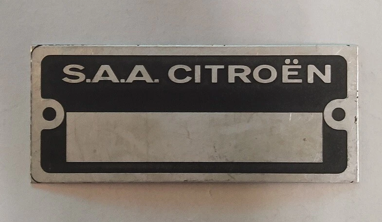 Placa de datos id S. A. A. Citroen Dyane Duck DS 11CV s76 rojo/naranja Foto 1 de 1