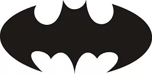 Batman Large 13.25" x 27" Hood Trailer MATTE BLACK DECAL Car Truck Wall Art - Picture 1 of 1
