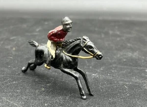 Early 1900s Grand National Steeplechase Derby Racehorse Horse Racing Lead Toy - Picture 1 of 5
