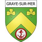 Graye-sur-Mer 14 ville Stickers blason autocollant adhésif Taille:17 cm