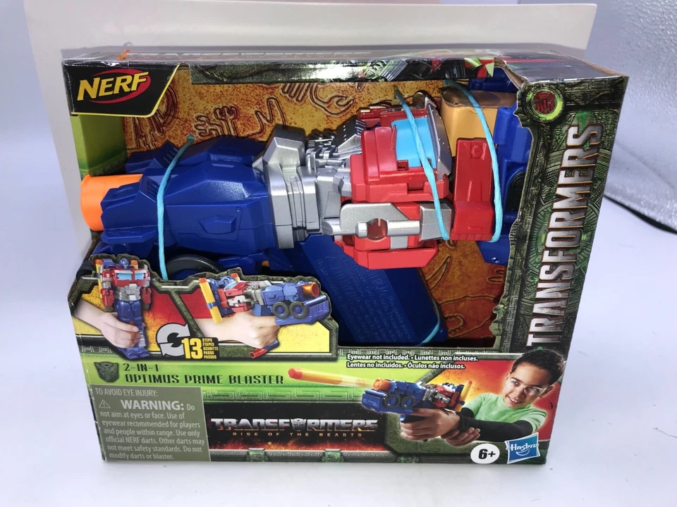 Transformers 7 Rise of the Beasts Nerf 2-in-1 Optimus Prime Blaster New Sealed - Image 1 of 2
