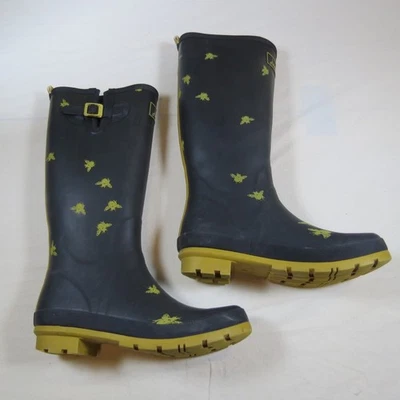 Botas de Lluvia JOULES Abejas Altas Negras y Doradas para Mujer Talla US 10 UK 8 EU 42 U_Welly Foto 1 de 4