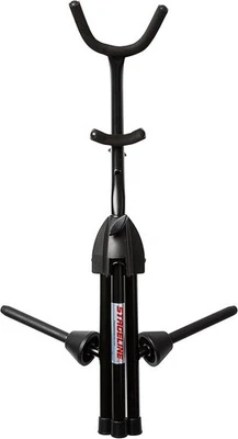 Saxofón/soporte de saxofón tubular negro Stageline SAX-32 con 2 clavijas de clarinete/fote Foto 1 de 4