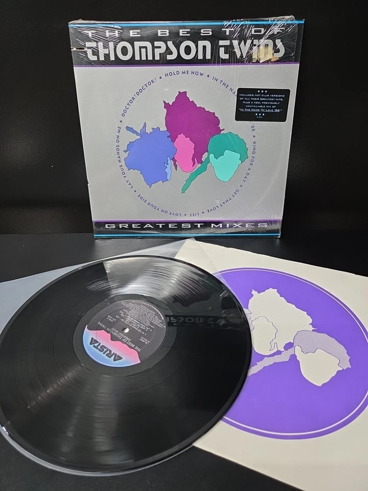 The Best Of The Thompson Twins Lp Vinyl 1988 1st Press Shrink/Hype/Insert EX/EX Foto 1 de 4
