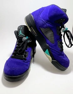 Air Jordan 5 Retro 136027-500 Grape Ice/New Emerald Black Size 10 - Picture 1 of 10