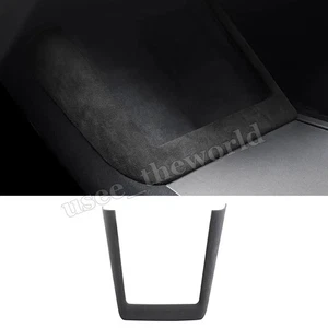 Alcantara Wireless Charging Frame Cover For Tesla Model 3 Highland 2024 Y 2025 - Picture 1 of 34