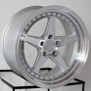 18x9.5/18x10.5 Aodhan DS05 DS5 Custom 5x120 22/22 Silver Wheels Rims Set(4) 73.1 - Picture 1 of 6