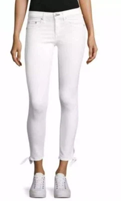 NWT Rag & Bone Stevie Capri Jeans Size 28 White Bow Ankles Denim - Image 1 of 4