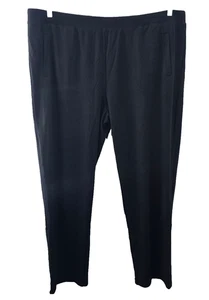 Denim & Co. Active Regular Straight Leg Knit Pants Black 2X - Picture 1 of 3