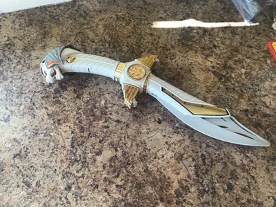 Vintage Mighty Morphin Power Rangers White Ranger Tiger Saba Sword Untested - Image 1 of 4