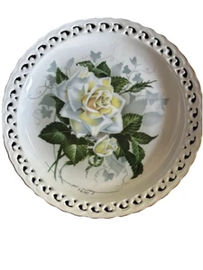 Piatto Reticolato Vintage Paul Sweeney The American Rose Garden Collezione #2963A - Foto 1 di 8