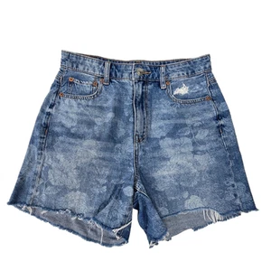 American Eagle Baggy Mom Shorts blau Blumen Denim Stretch distressed Größe 0 - Bild 1 von 7
