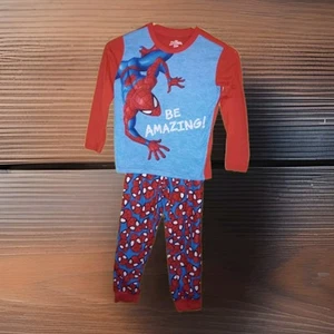 Marvel Spiderman Be Amazing Long Sleeve Pajama Set 2-Piece Boys Small 6/7 AME - Picture 1 of 17