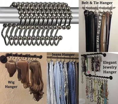 Clips para colgar multiusos 12 perchas que ahorran espacio jeans joyería pelucas cinturones lazos Foto 1 de 4