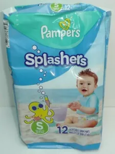 Pampers Splashers 12 Disposable Swim Pants Pool Summer Beach Water S 13-24 lb - Picture 1 of 3