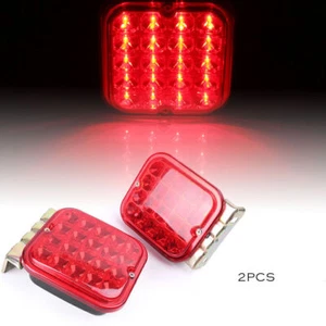 20 LED Tail Brake Turn Signal Lights Trailer Kit Utility RV Boat Truck Red Auto - Picture 1 of 12