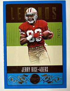 2023 Panini Legacy Jerry Rice Legends Blue /25 49ers 24/25 Card 121 - Picture 1 of 11
