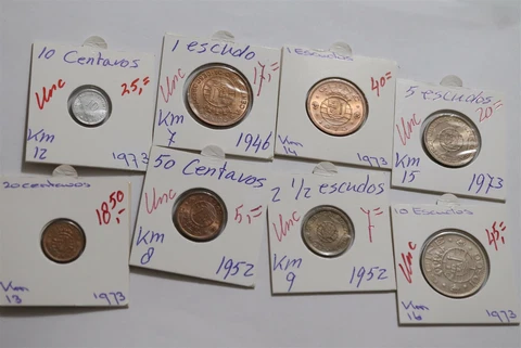 GUINEA PORTUGAL - 8 COINS COLLECTION HIGH GRADE B38 CM10 - 16 Cover