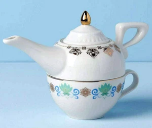 Juego de tetera y taza apilables de té para uno Lenox Disney Aladdin 8 oz. Nuevo - Imagen 1 de 4