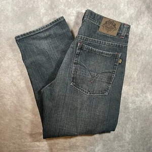 Jeans vintage blu royal uomo 34x30 blu larghi gamba larga Jesse Pinkman grunge Y2K - Foto 1 di 9