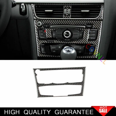 For Audi A4 A5 2009-2016 Real Carbon Fiber Central Console AC Switch Panel Trim - Image 1 of 4