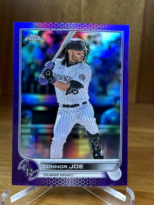Connor Joe 2022 Topps Chrome Update Purple Refractor #USC33 - Colorado Rockies - Image 1 of 4