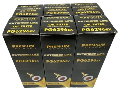 6 Pack of Premium Guard PG6296EX Engine Oil Filter-Extended Life Fast Free Ship - Image 1 of 2