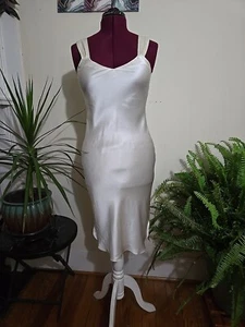 Vintage Maryann's Boutique Elfenbein 100 % Seide Kleid Gr. M klassisch Glamour Braut Kokette - Bild 1 von 6