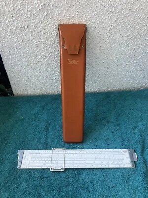 Regla deslizante vintage K&E 68-1100 con estuche de cuero Keuffel Esser Deci-Lon Foto 1 de 4