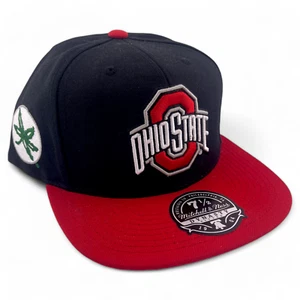 Mitchell & Ness The Ohio State Buckeyes NCAA Core Side Side Patch Fitted Hat Cap - Picture 1 of 6