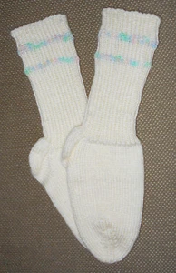 NEW Warm and Soft Hand Knit Socks (8.5 inches length) - Picture 1 of 1