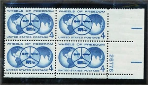 1162    plate block mint never hinged  ...... 164068 - Picture 1 of 1